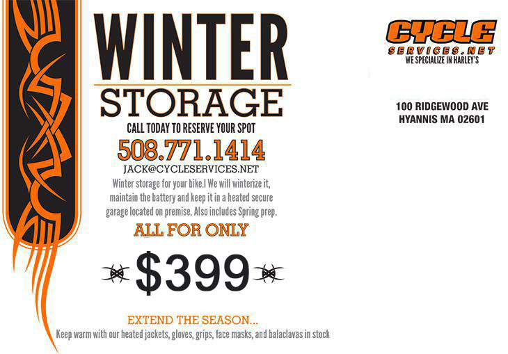 $399 Winter Storage